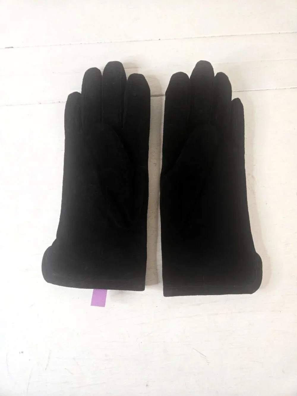 Grandoe Thinsulate Thermal Insulation Small Black Women's Suede Leather Gloves
